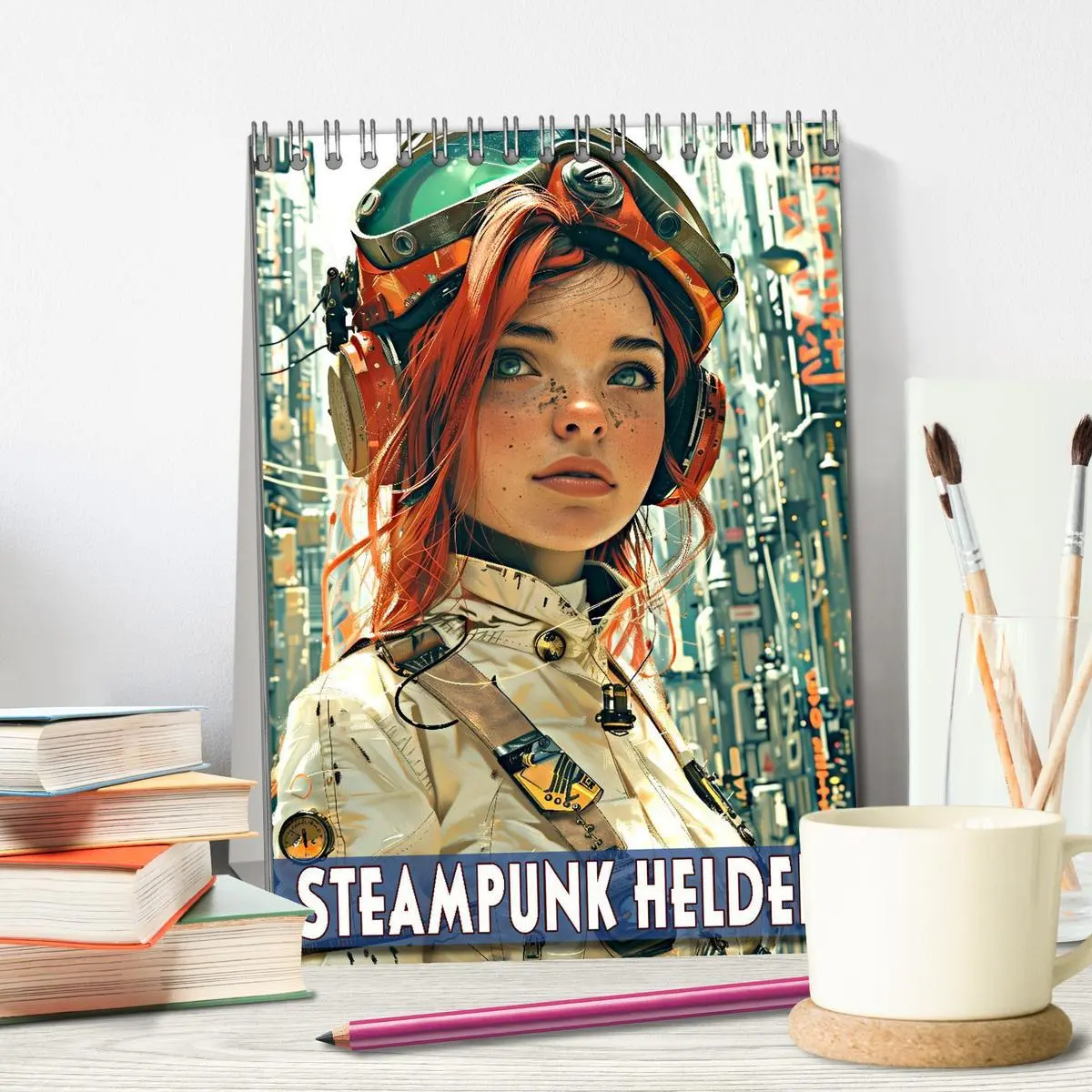 Bild: 9783516275612 | Steampunk Helden (Tischkalender 2026 DIN A5 hoch), CALVENDO...