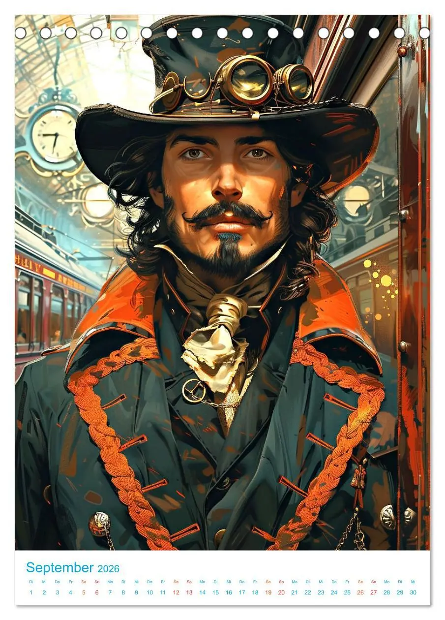 Bild: 9783516275612 | Steampunk Helden (Tischkalender 2026 DIN A5 hoch), CALVENDO...