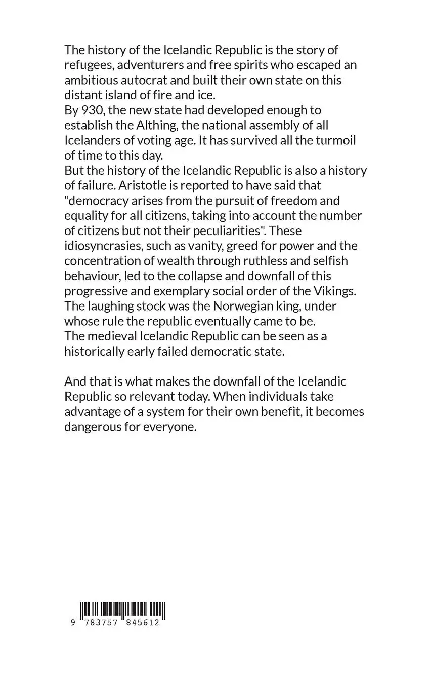 Rückseite: 9783757845612 | About the Icelandic Republic and its decline | Carl Joh. Jac. Keyser