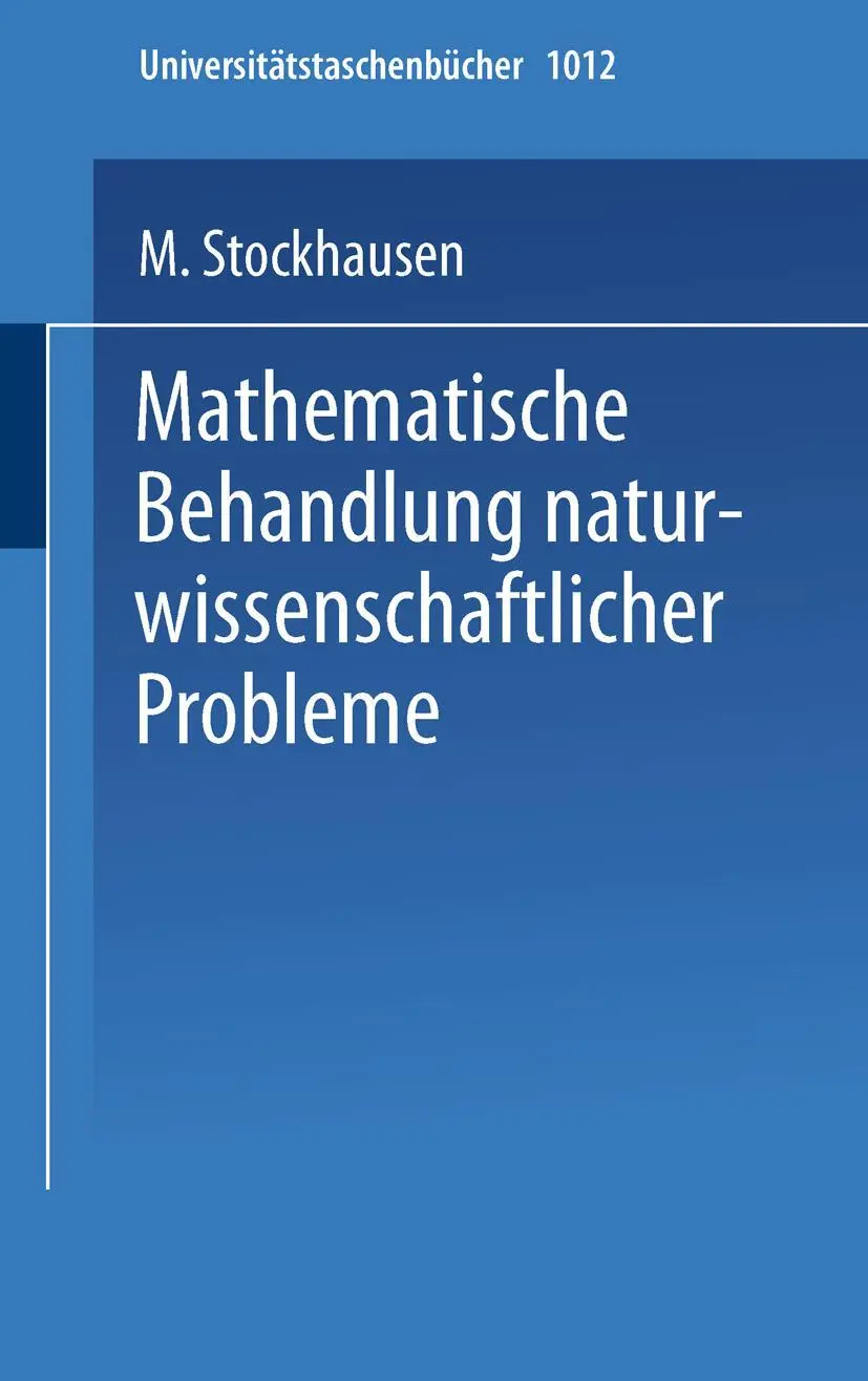 Cover: 9783798505612 | Mathematische Behandlung naturwissenschaftlicher Probleme | Buch
