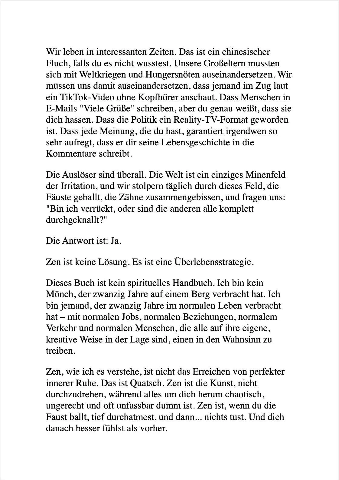Bild: 9791281365612 | ZEN UND DIE KUNST, DEN LEUTEN NICHT AUF DIE SCHNAUZE ZU HAUEN | Ruhe
