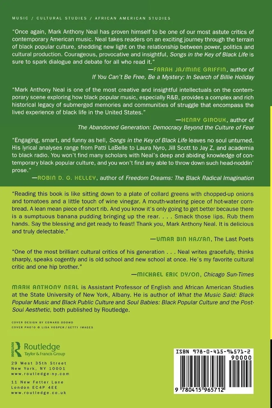 Rückseite: 9780415965712 | Songs in the Key of Black Life | A Rhythm and Blues Nation | Neal