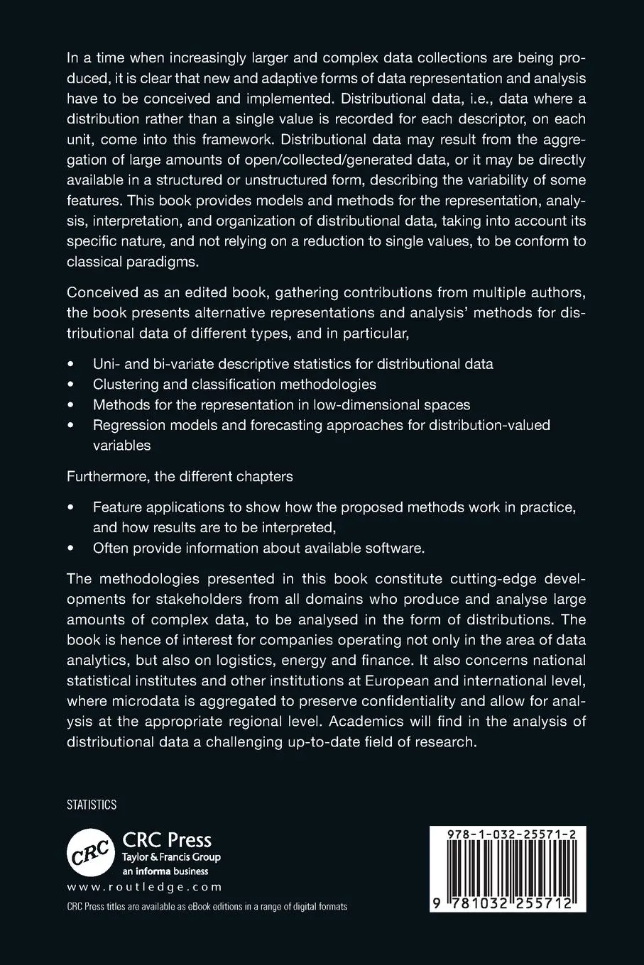 Rückseite: 9781032255712 | Analysis of Distributional Data | Paula Brito (u. a.) | Taschenbuch