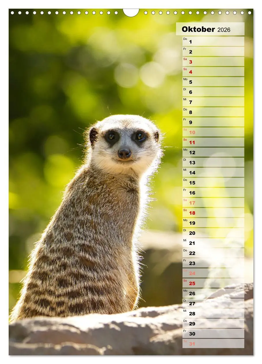 Bild: 9783516335712 | Erdmännchen, putzige Kerlchen mit großen Knopfaugen (Wandkalender...