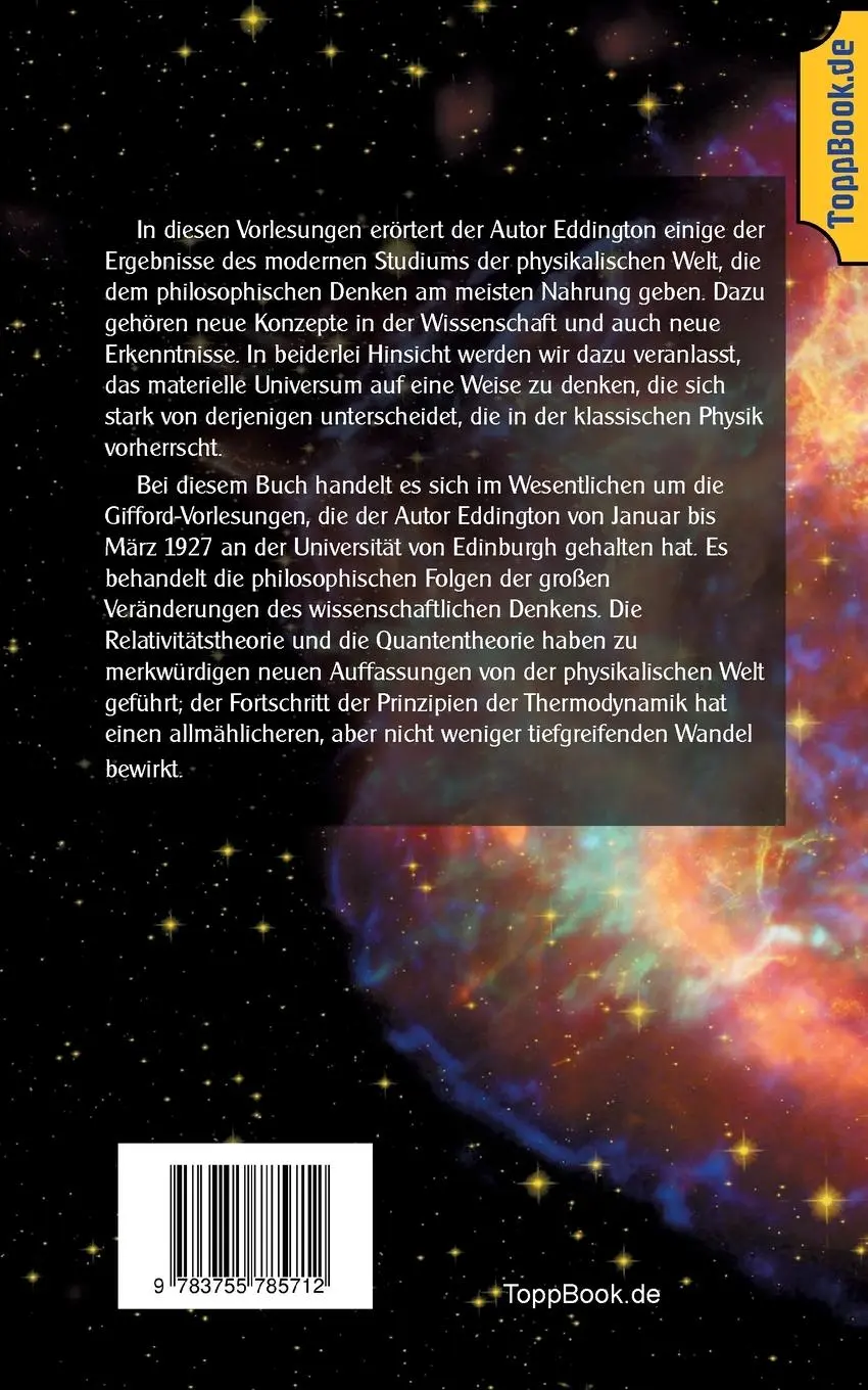 Rückseite: 9783755785712 | Die Natur der physikalischen Welt | A. S. Eddington | Taschenbuch