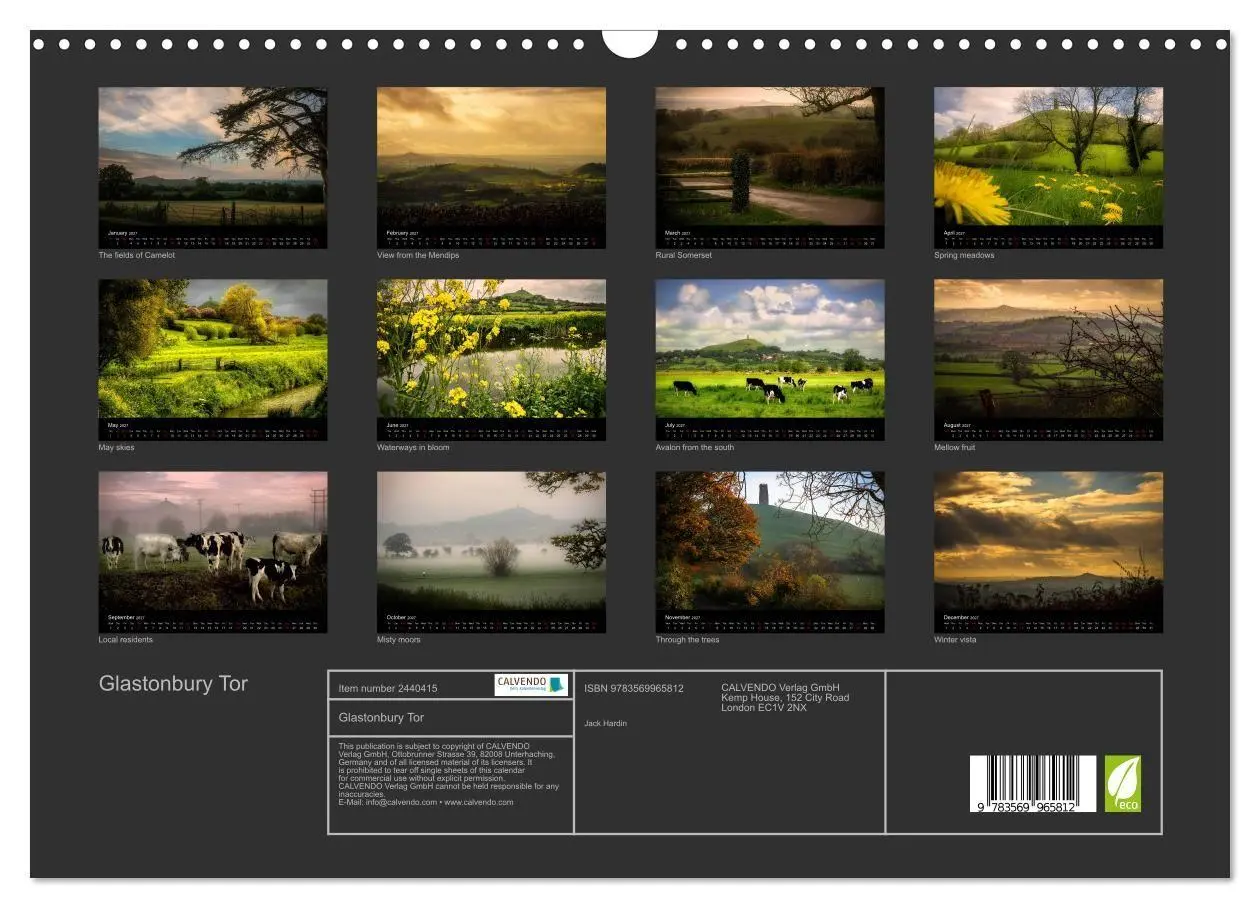 Bild: 9783569965812 | Glastonbury Tor (Wall Calendar 2027 DIN A3 landscape), CALVENDO 12...