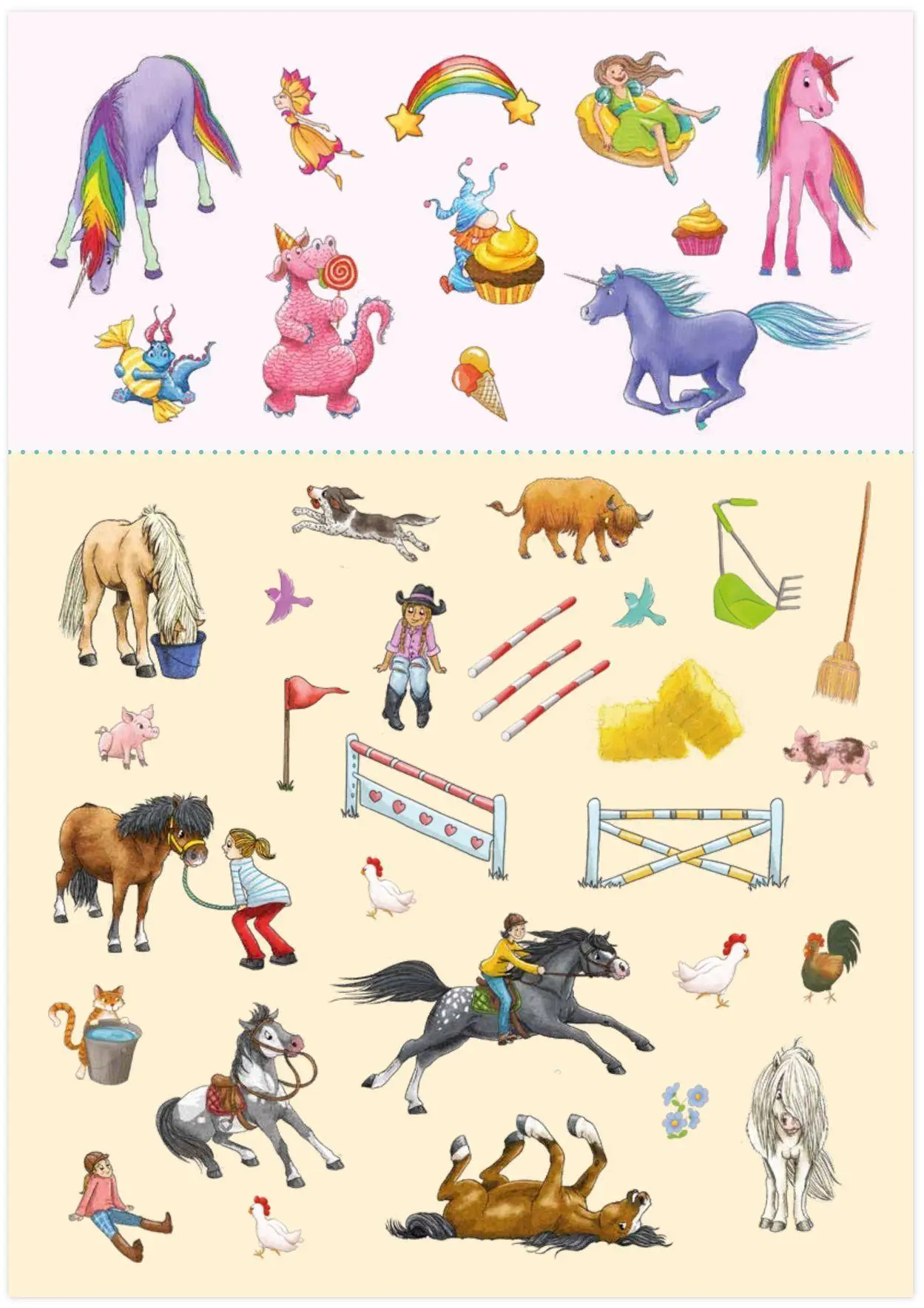 Bild: 9783780665812 | Mein Stickerheft - Pferde und Einhörner | Über 300 Sticker | Broschüre
