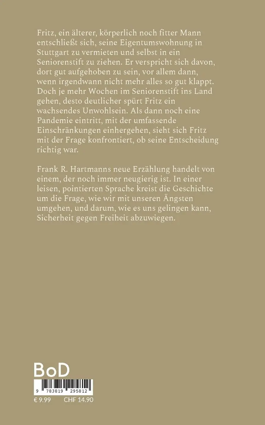Rückseite: 9783819295812 | Besuch | Frank R. Hartmann | Taschenbuch | 86 S. | Deutsch | 2025