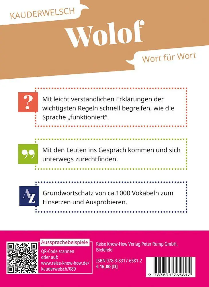 Bild: 9783831765812 | Reise Know-How Sprachführer Wolof für Senegal und Gambia - Wort für...
