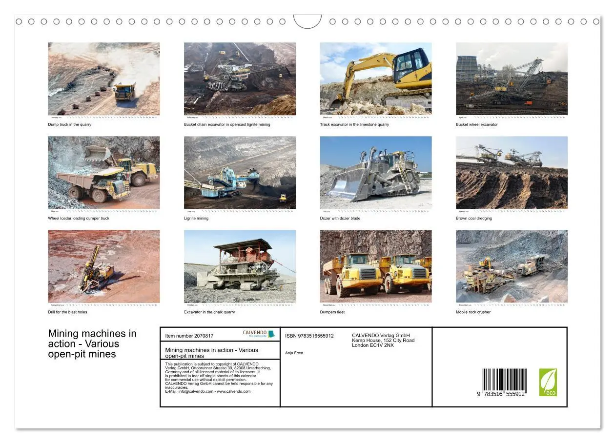 Bild: 9783516555912 | Mining machines in action - Various open-pit mines (Wall Calendar...