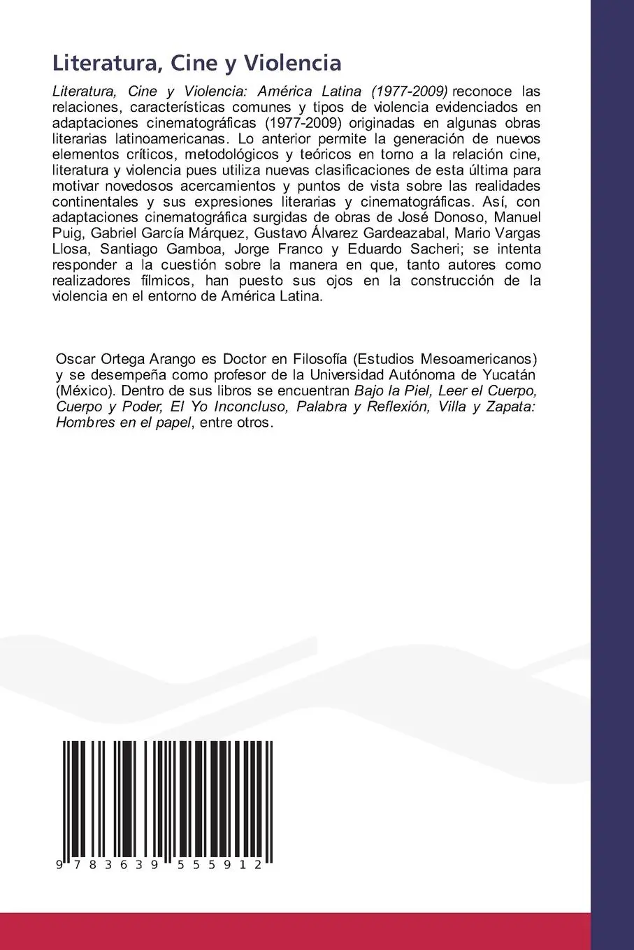 Rückseite: 9783639555912 | Literatura, Cine y Violencia | América Latina (1977-2009) | Arango