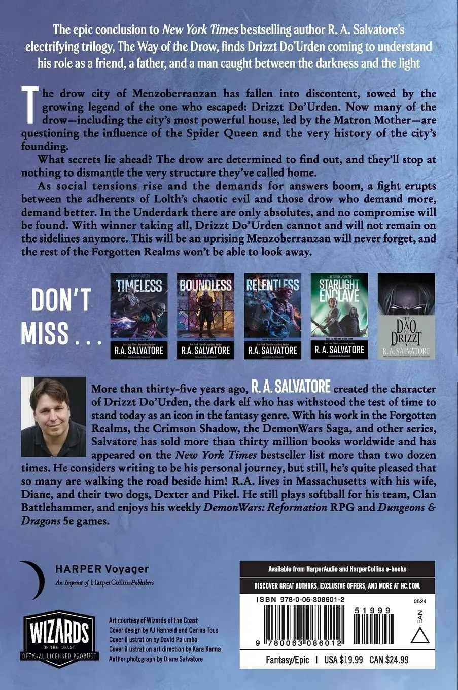 Rückseite: 9780063086012 | Lolth's Warrior | R A Salvatore | Taschenbuch | 432 S. | Englisch