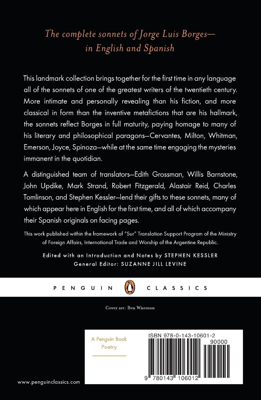 Rückseite: 9780143106012 | The Sonnets | A Dual-Language Edition with Parallel Text | Borges