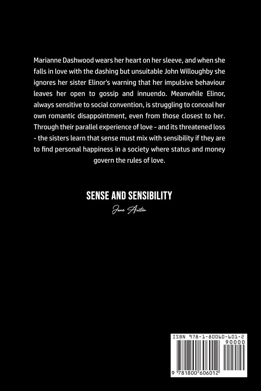 Rückseite: 9781800606012 | Sense and Sensibility | Jane Austin | Taschenbuch | Englisch | 2020