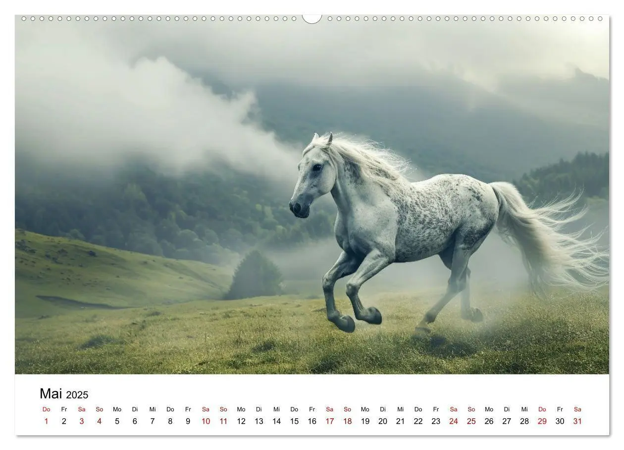 Bild: 9783383796012 | Wilde Mähnen: Ein Jahr mit Pferden (Wandkalender 2025 DIN A2 quer),...