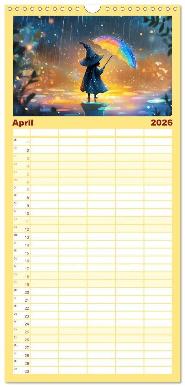 Bild: 9783457286012 | Familienplaner 2026 - Zauber zur Mitternacht mit 5 Spalten...