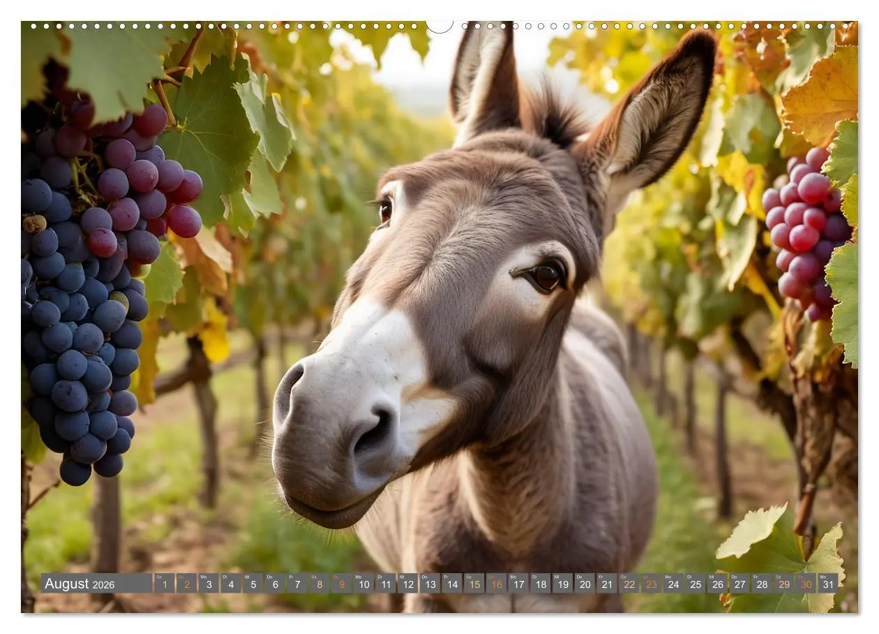 Bild: 9783457356012 | Eselträume (Wandkalender 2026 DIN A2 quer), CALVENDO Monatskalender