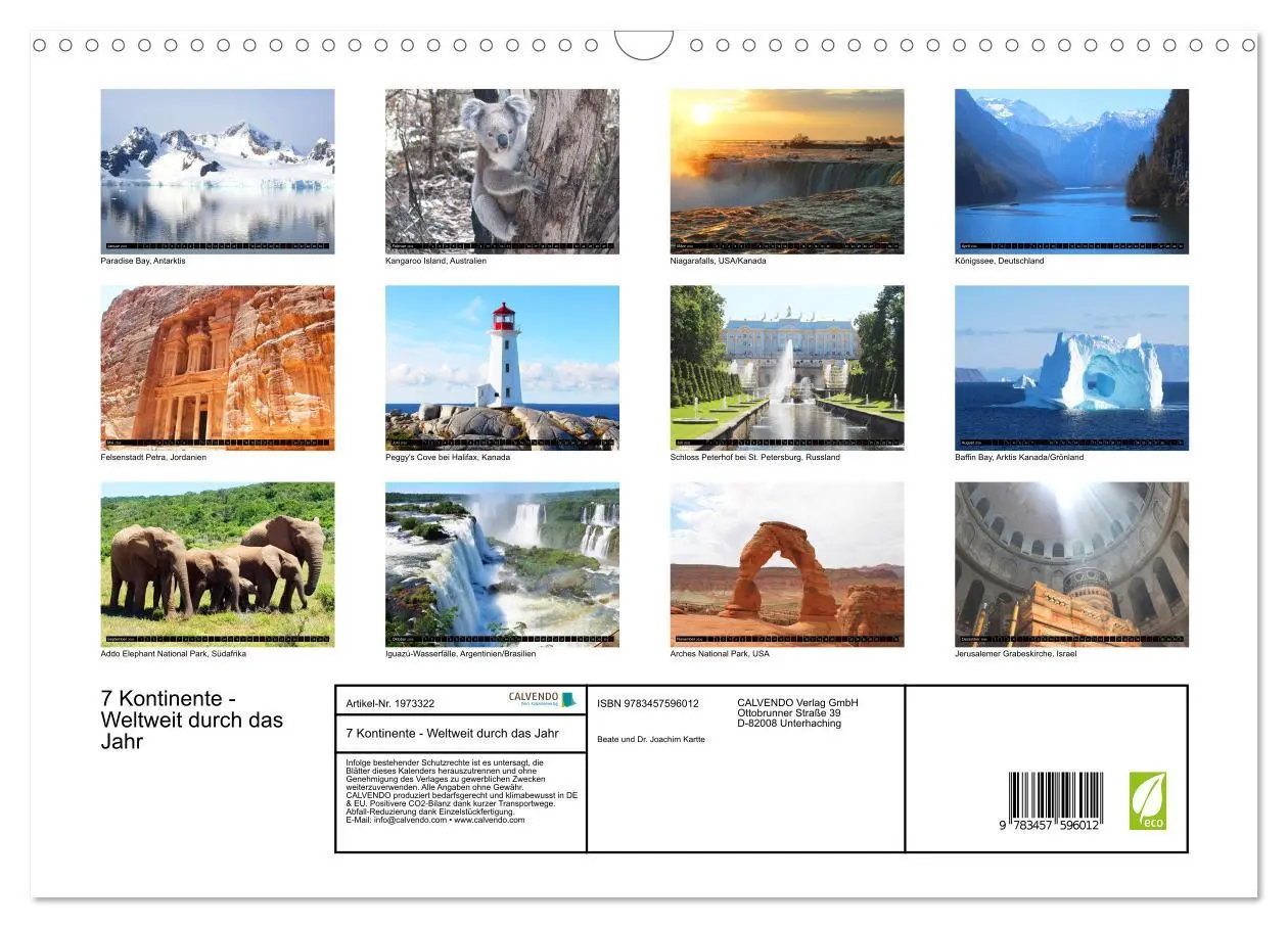 Bild: 9783457596012 | 7 Kontinente - Weltweit durch das Jahr (Wandkalender 2026 DIN A3...