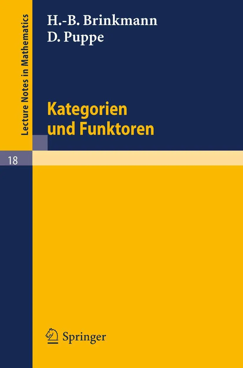 Cover: 9783540036012 | Kategorien und Funktoren | Nach einer Vorlesung von D. Puppe | Buch