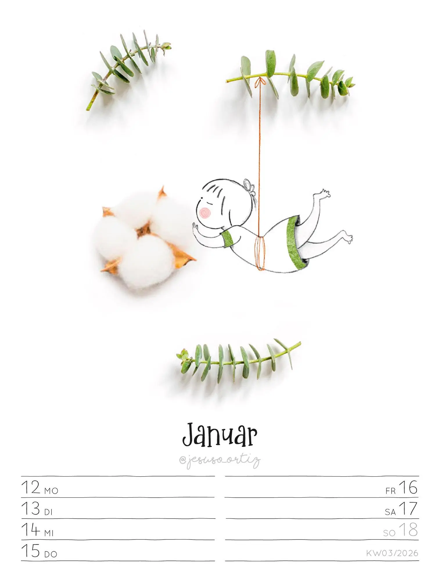 Bild: 9783838436012 | Little Dreams - Wochenplaner Kalender 2026 | Jesuso Ortiz (u. a.)