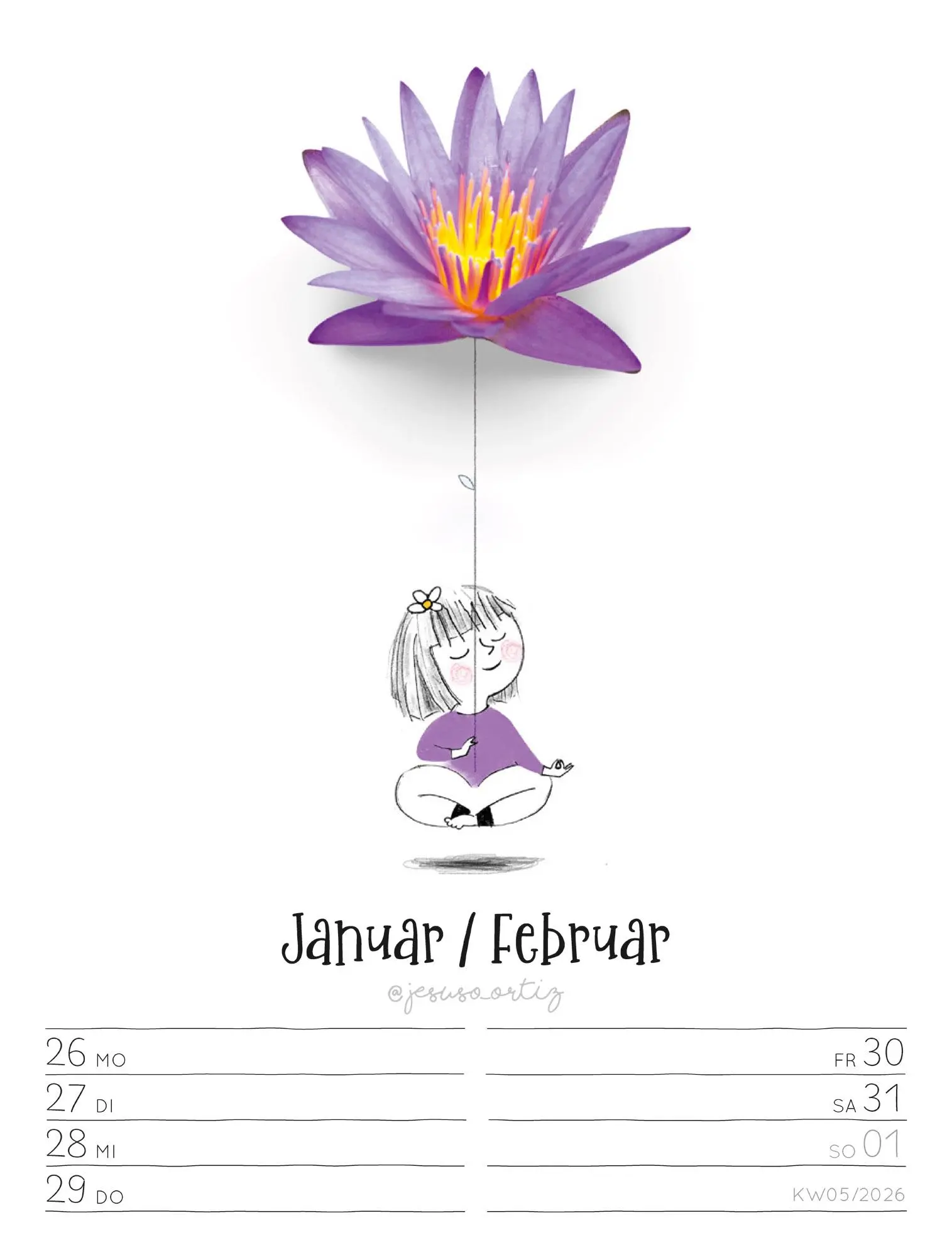 Bild: 9783838436012 | Little Dreams - Wochenplaner Kalender 2026 | Jesuso Ortiz (u. a.)