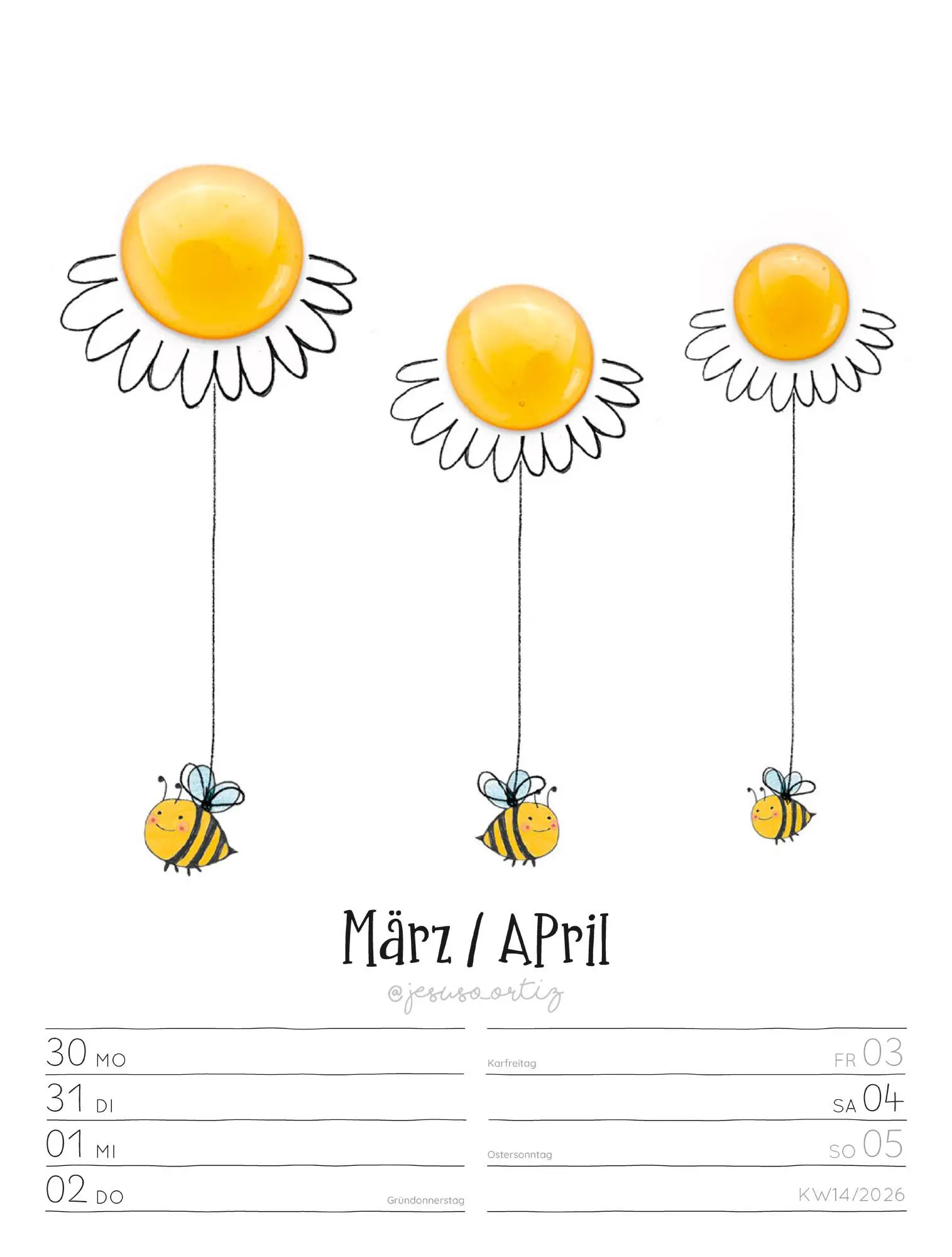 Bild: 9783838436012 | Little Dreams - Wochenplaner Kalender 2026 | Jesuso Ortiz (u. a.)