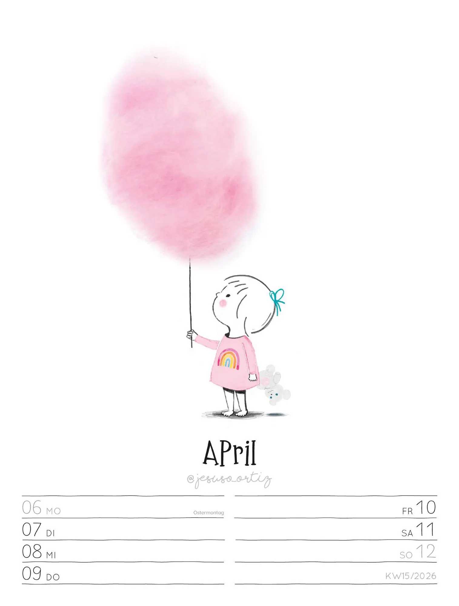 Bild: 9783838436012 | Little Dreams - Wochenplaner Kalender 2026 | Jesuso Ortiz (u. a.)