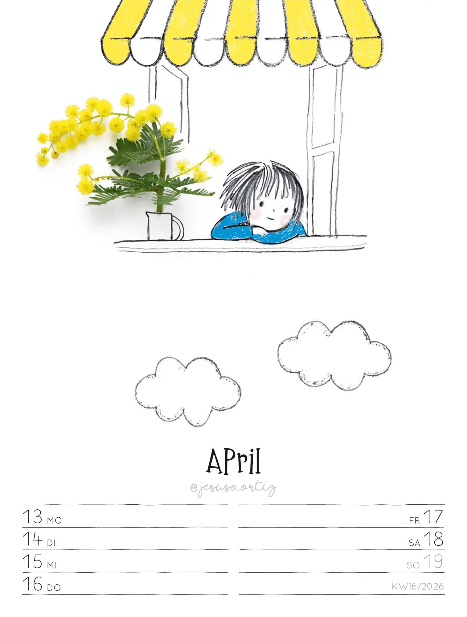 Bild: 9783838436012 | Little Dreams - Wochenplaner Kalender 2026 | Jesuso Ortiz (u. a.)