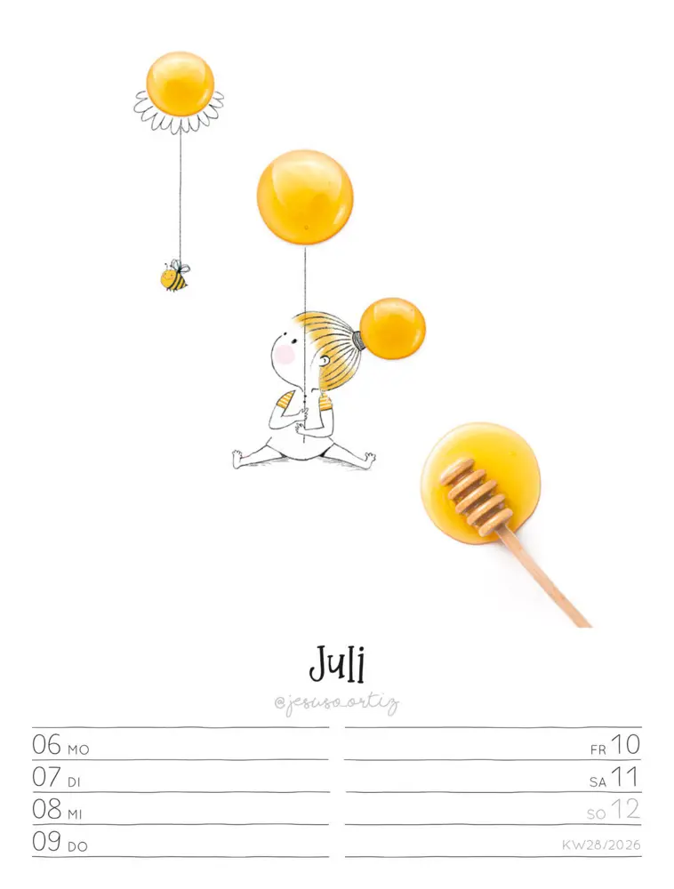 Bild: 9783838436012 | Little Dreams Wochenplaner Kalender 2026 | Jesuso Ortiz (u. a.) | 2026