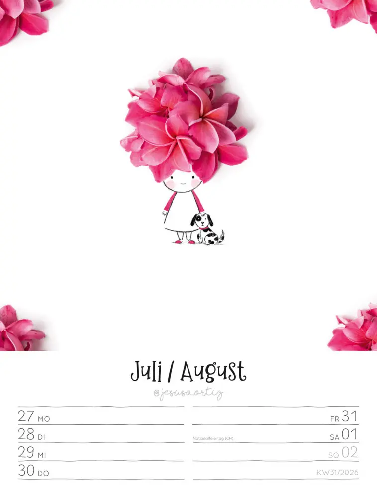 Bild: 9783838436012 | Little Dreams Wochenplaner Kalender 2026 | Jesuso Ortiz (u. a.) | 2026