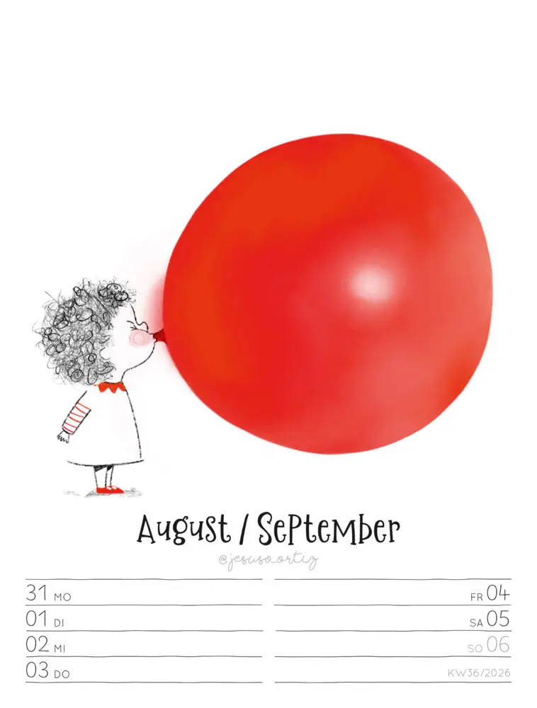 Bild: 9783838436012 | Little Dreams Wochenplaner Kalender 2026 | Jesuso Ortiz (u. a.) | 2026