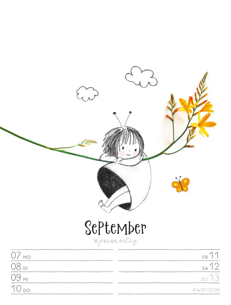 Bild: 9783838436012 | Little Dreams Wochenplaner Kalender 2026 | Jesuso Ortiz (u. a.) | 2026