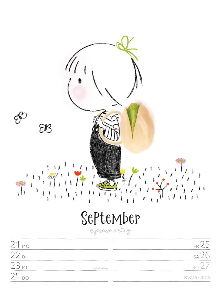 Bild: 9783838436012 | Little Dreams Wochenplaner Kalender 2026 | Jesuso Ortiz (u. a.) | 2026