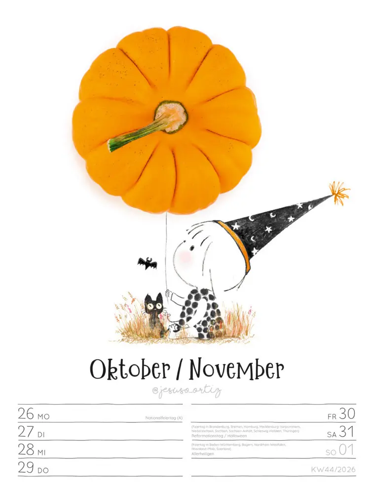 Bild: 9783838436012 | Little Dreams Wochenplaner Kalender 2026 | Jesuso Ortiz (u. a.) | 2026