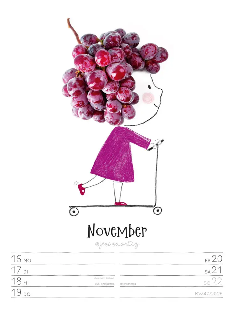 Bild: 9783838436012 | Little Dreams Wochenplaner Kalender 2026 | Jesuso Ortiz (u. a.) | 2026