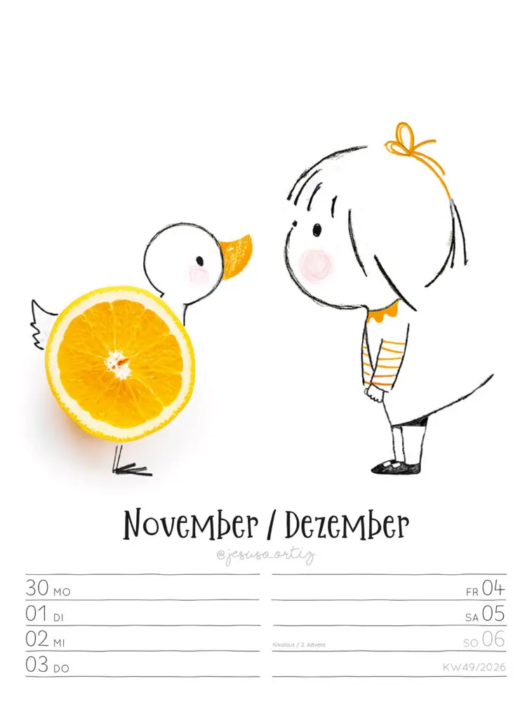 Bild: 9783838436012 | Little Dreams Wochenplaner Kalender 2026 | Jesuso Ortiz (u. a.) | 2026