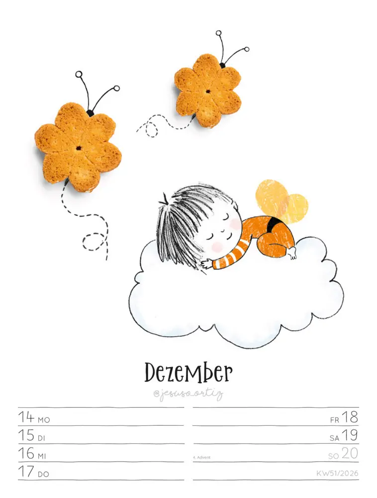 Bild: 9783838436012 | Little Dreams Wochenplaner Kalender 2026 | Jesuso Ortiz (u. a.) | 2026