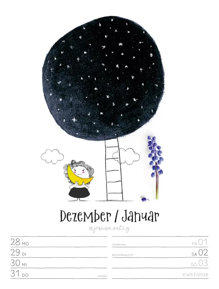 Bild: 9783838436012 | Little Dreams Wochenplaner Kalender 2026 | Jesuso Ortiz (u. a.) | 2026