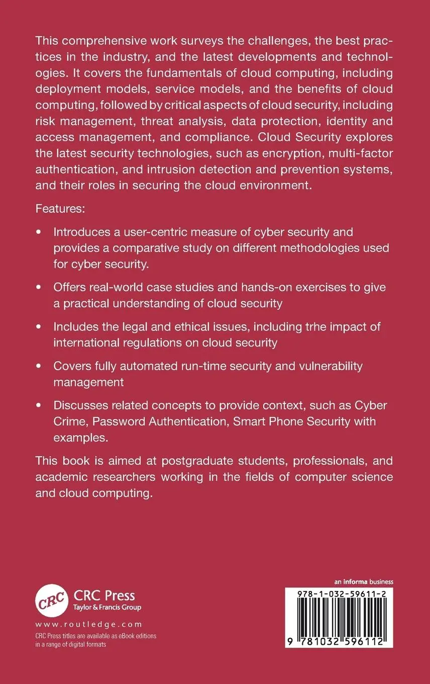 Rückseite: 9781032596112 | Cloud Security | Concepts, Applications and Practices | Murthy (u. a.)
