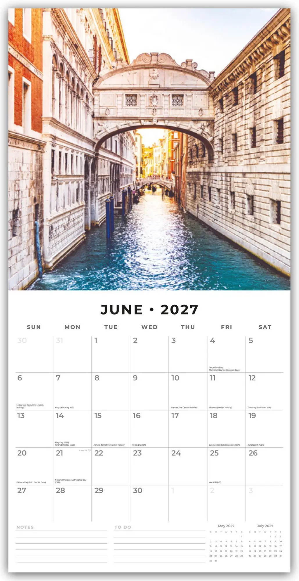 Bild: 9781837016112 | Venice - Venedig 2027 - 16-Monatskalender | Robin Red | Kalender