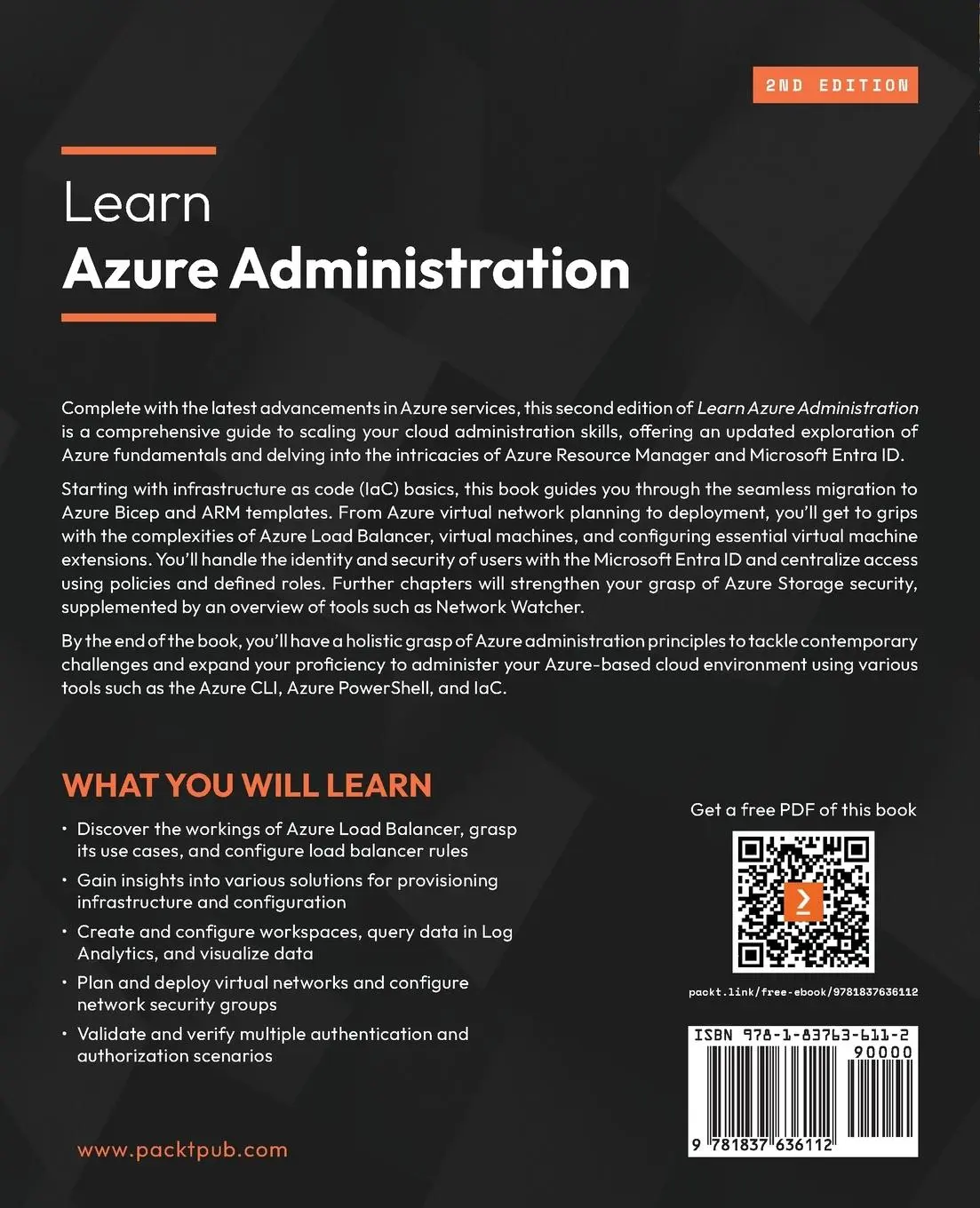 Rückseite: 9781837636112 | Learn Azure Administration - Second Edition | Kamil Mrzyg¿ód | Buch