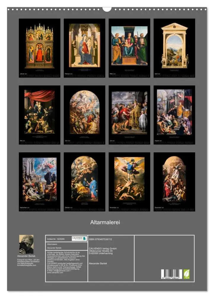 Bild: 9783457036112 | Altarmalerei (Wandkalender 2025 DIN A2 hoch), CALVENDO Monatskalender