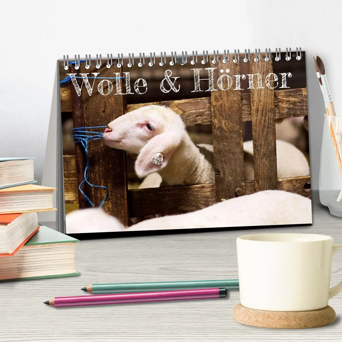 Bild: 9783457416112 | Wolle &amp; Hörner (Tischkalender 2026 DIN A5 quer), CALVENDO...
