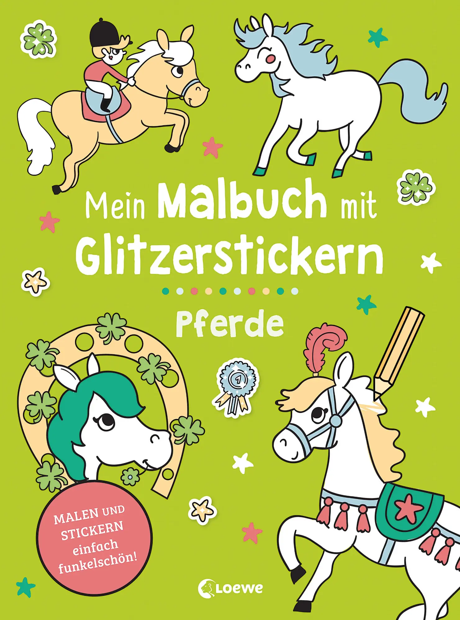 Cover: 9783743216112 | Mein Malbuch mit Glitzerstickern - Pferde | Estelle Tchatcha | 16 S.