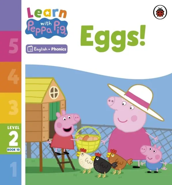 Cover: 9780241576212 | Learn with Peppa Phonics Level 2 Book 10 - Eggs! (Phonics Reader)