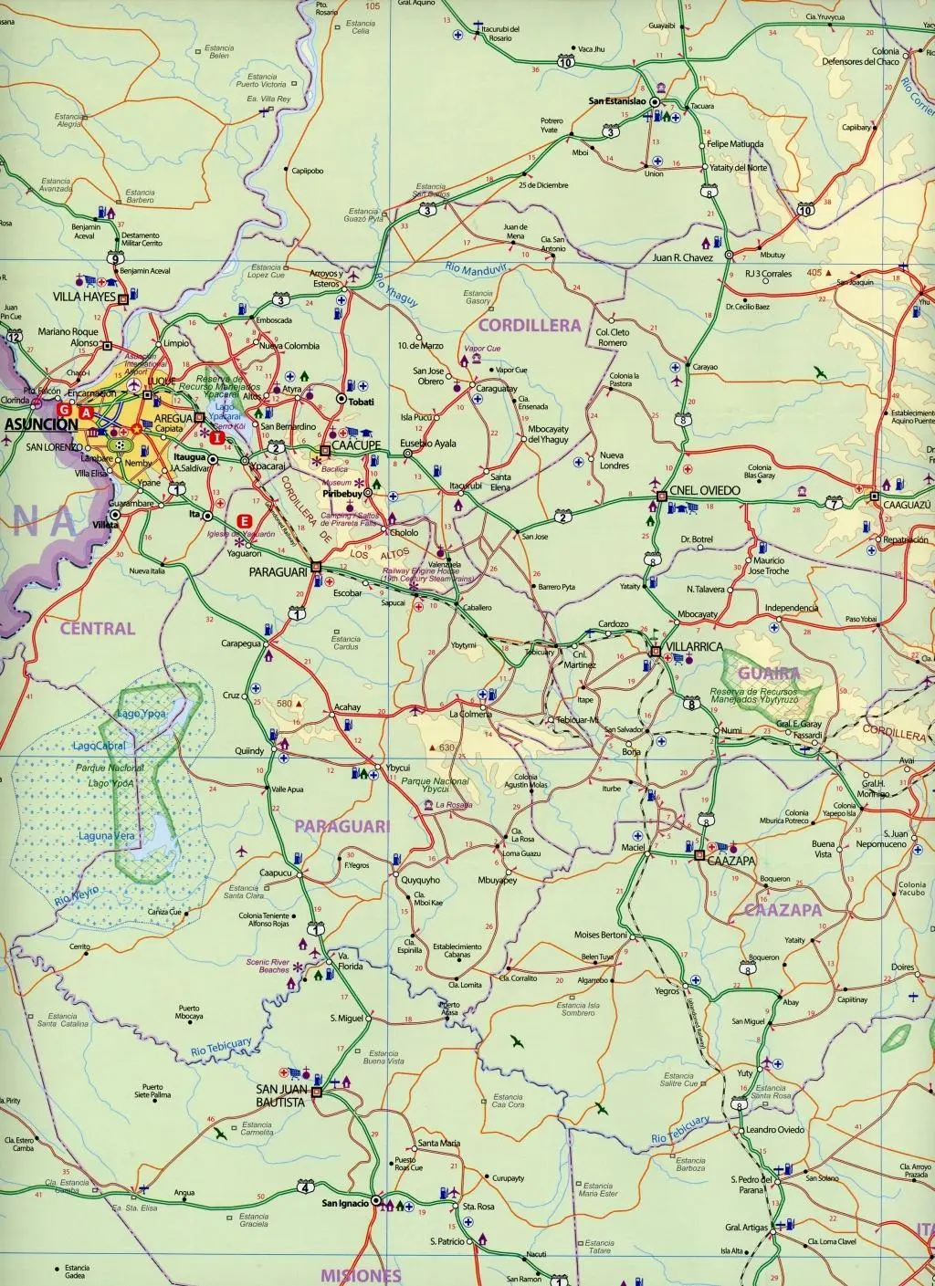 Bild: 9781771296212 | Map Paraguay &amp; Bolivia South 1 : 1 000 000 | (Land-)Karte | Englisch