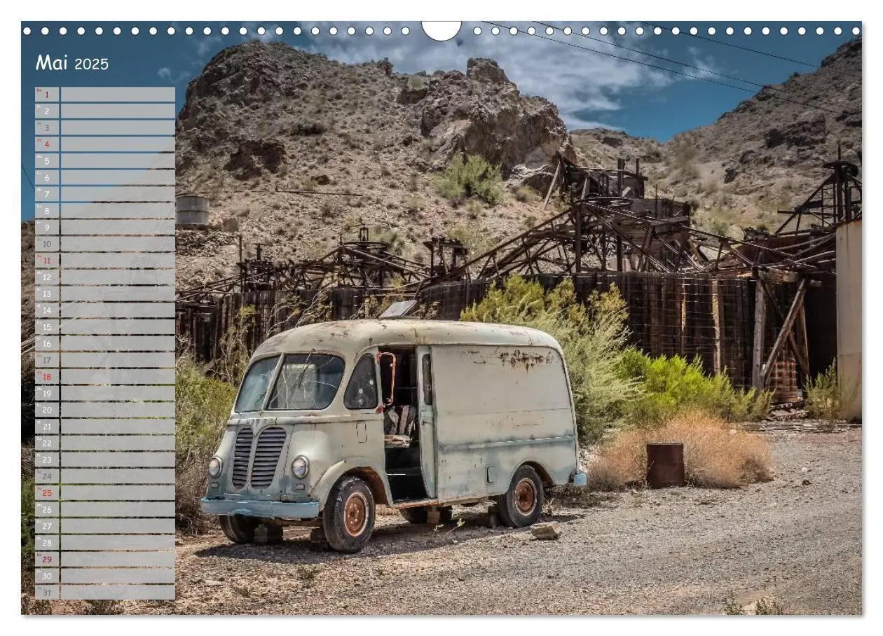 Bild: 9783435556212 | Vergessene Zeitzeugen entlang der Route 66 (Wandkalender 2025 DIN...