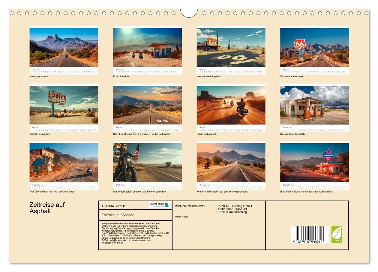 Bild: 9783516596212 | Zeitreise auf Asphalt (Wandkalender 2026 DIN A3 quer), CALVENDO...