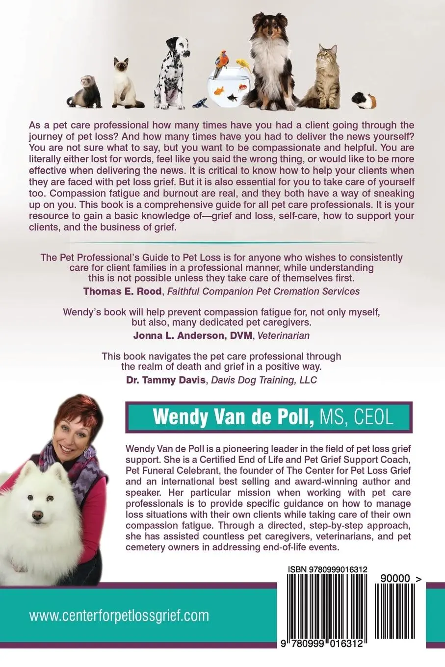 Rückseite: 9780999016312 | The Pet Professional's Guide to Pet Loss | Wendy van de Poll | Buch