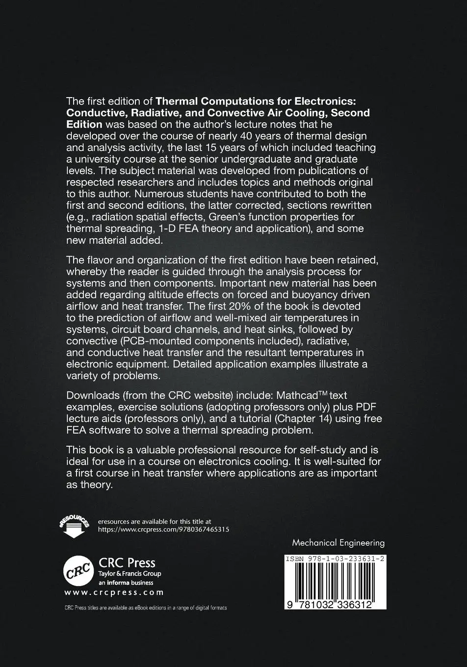 Rückseite: 9781032336312 | Thermal Computations for Electronics | Gordon N. Ellison | Taschenbuch